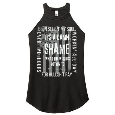 Working Overtime Hours For Bullshit Pay I Wanna Go Home Oliver Anthony Women's Perfect Tri Rocker Tank