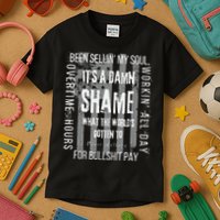 Working Overtime Hours For Bullshit Pay I Wanna Go Home Oliver Anthony Kids T-Shirt