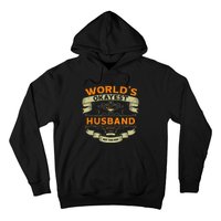 WorldS Okayest Husband Funny Vintage Label Sarcastic Hoodie