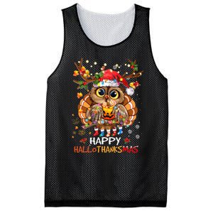 Whimsical Owl Holiday Celebration Mesh Reversible Basketball Jersey Tank