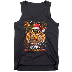 Whimsical Owl Holiday Celebration Tank Top