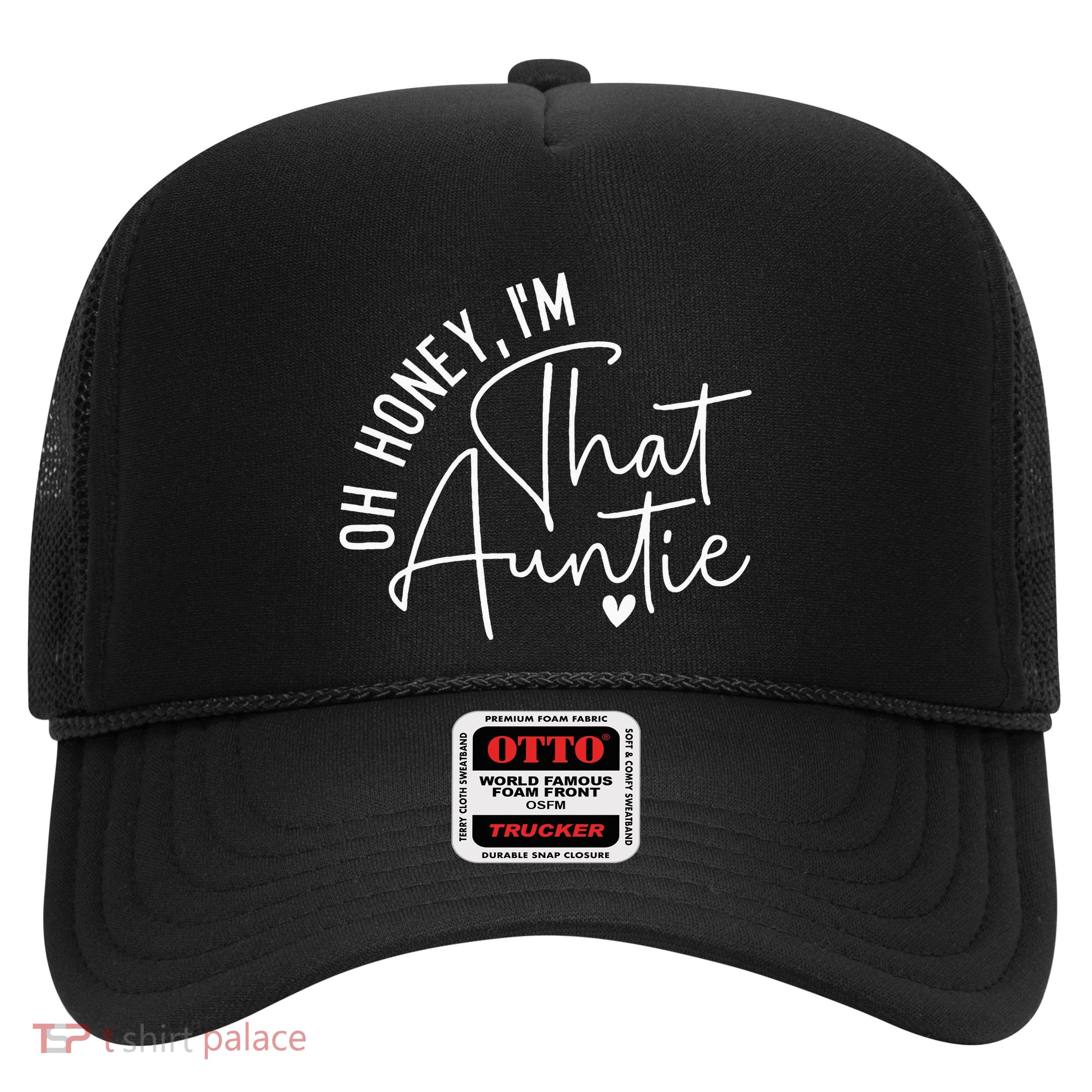 Women Oh Honey IM That Auntie Heart Cute Aunt To Be Trucker Hat