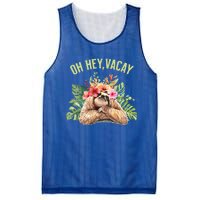 Wo Oh Hey Vacay Souvenir Gift Mesh Reversible Basketball Jersey Tank