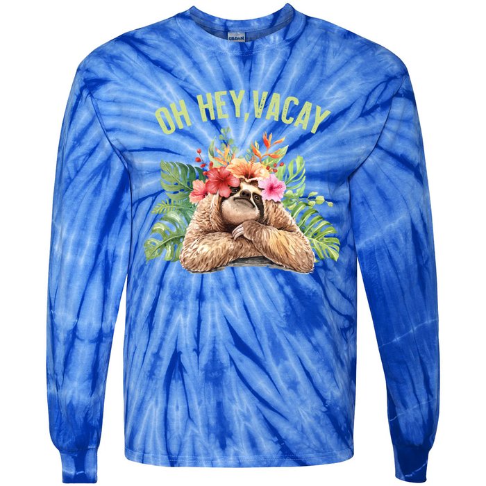 Wo Oh Hey Vacay Souvenir Gift Tie-Dye Long Sleeve Shirt