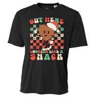 Winter Out Here Looking Like A Snack Xmas Gingerbread Heart Cooling Performance Crew T-Shirt