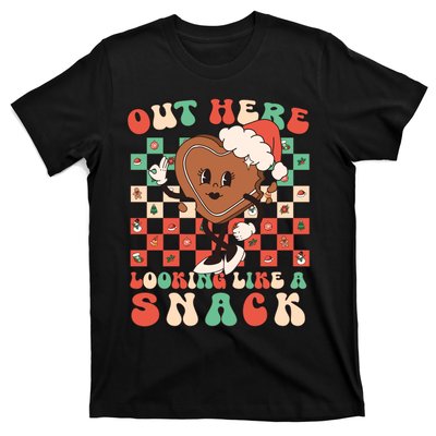 Winter Out Here Looking Like A Snack Xmas Gingerbread Heart T-Shirt