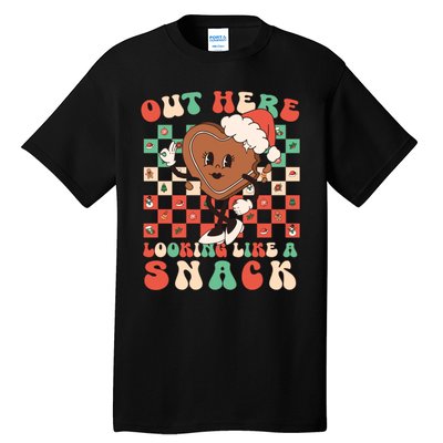 Winter Out Here Looking Like A Snack Xmas Gingerbread Heart Tall T-Shirt