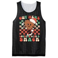 Winter Out Here Looking Like A Snack Xmas Gingerbread Heart Mesh Reversible Basketball Jersey Tank