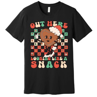 Winter Out Here Looking Like A Snack Xmas Gingerbread Heart Premium T-Shirt