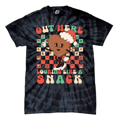 Winter Out Here Looking Like A Snack Xmas Gingerbread Heart Tie-Dye T-Shirt