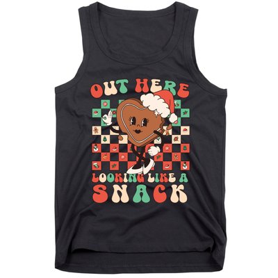 Winter Out Here Looking Like A Snack Xmas Gingerbread Heart Tank Top