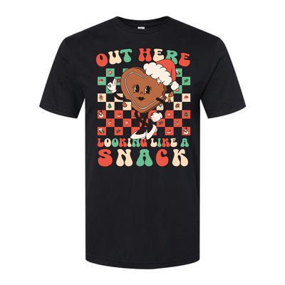 Winter Out Here Looking Like A Snack Xmas Gingerbread Heart Softstyle CVC T-Shirt