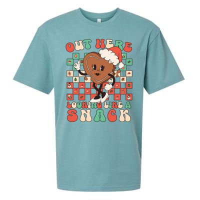 Winter Out Here Looking Like A Snack Xmas Gingerbread Heart Sueded Cloud Jersey T-Shirt