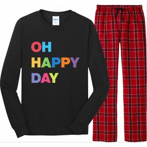 Womens Oh Happy Day, Cute Casual Women's Summer Fashion Funny Long Sleeve Pajama Set