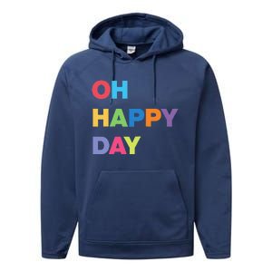 Womens Oh Happy Day, Cute Casual Women's Summer Fashion Funny Performance Fleece Hoodie