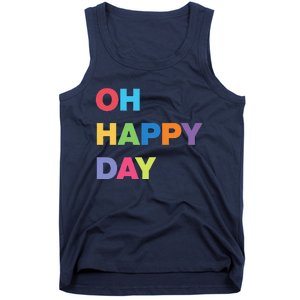 Womens Oh Happy Day, Cute Casual Women's Summer Fashion Funny Tank Top