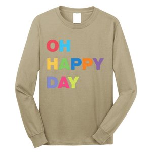 Womens Oh Happy Day, Cute Casual Women's Summer Fashion Funny Long Sleeve Shirt