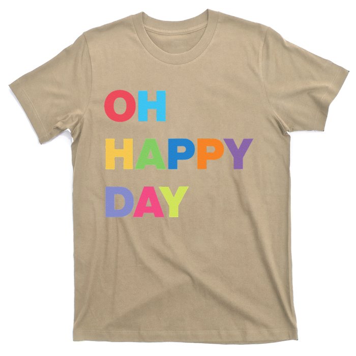 Womens Oh Happy Day, Cute Casual Women's Summer Fashion Funny T-Shirt