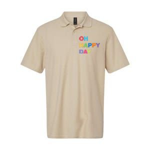 Womens Oh Happy Day, Cute Casual Women's Summer Fashion Funny Softstyle Adult Sport Polo