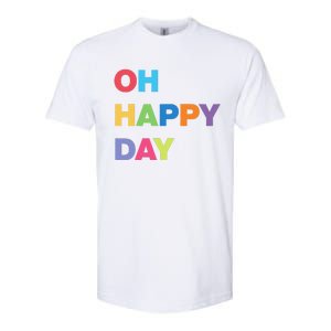 Womens Oh Happy Day, Cute Casual Women's Summer Fashion Funny Softstyle CVC T-Shirt