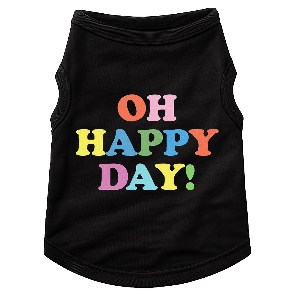 Womens Oh Happy Day, Cute Casual Women's Summer Fashion Doggie Tank