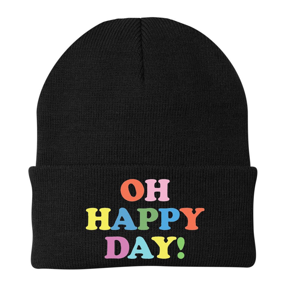 Womens Oh Happy Day, Cute Casual Women's Summer Fashion Beanie