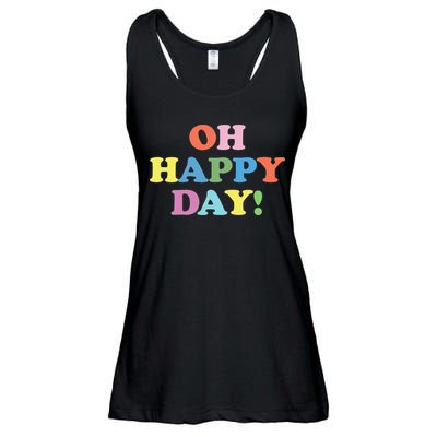 Womens Oh Happy Day, Cute Casual Women's Summer Fashion Ladies Essential Flowy Tank
