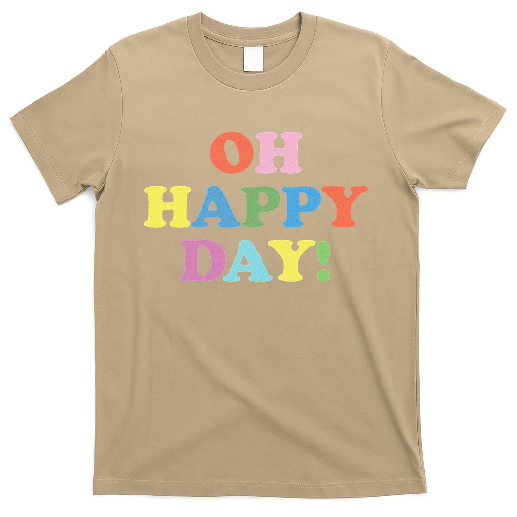 Womens Oh Happy Day, Cute Casual Women's Summer Fashion T-Shirt
