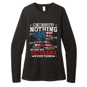 We Owe Illegals Nothing We Owe Our Veterans Everything Womens CVC Long Sleeve Shirt