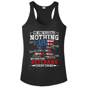 We Owe Illegals Nothing We Owe Our Veterans Everything Ladies PosiCharge Competitor Racerback Tank