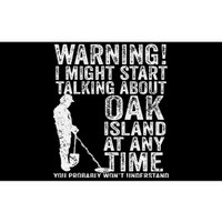 Warning Oak Island Metal Detecting Detector Funny Bumper Sticker