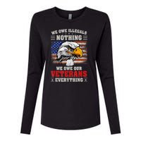 We Owe Illegals Nothing We Owe Our Veterans Everything Womens Cotton Relaxed Long Sleeve T-Shirt