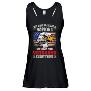 We Owe Illegals Nothing We Owe Our Veterans Everything Ladies Essential Flowy Tank