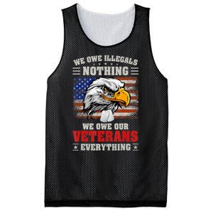 We Owe Illegals Nothing We Owe Our Veterans Everything Mesh Reversible Basketball Jersey Tank