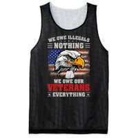 We Owe Illegals Nothing We Owe Our Veterans Everything Mesh Reversible Basketball Jersey Tank