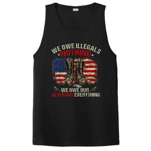 We Owe Illegals Nothing Veterans Everything Political PosiCharge Competitor Tank