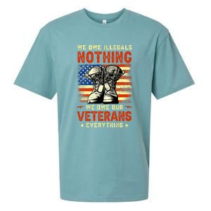 We Owe Illegals Nothing We Owe Our Veterans Everything Sueded Cloud Jersey T-Shirt