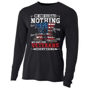 We Owe Illegals Nothing Veterans Everything Political Cooling Performance Long Sleeve Crew