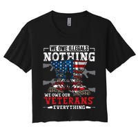 We Owe Illegals Nothing Veterans Everything Political Women's Crop Top Tee