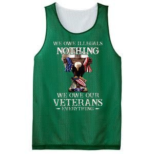 We Owe Illegals Nothing We Owe Our Veterans Everything Mesh Reversible Basketball Jersey Tank