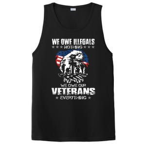 We Owe Illegals Nothing We Owe Our Veterans Everything Back PosiCharge Competitor Tank