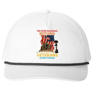 We Owe Illegals Nothing We Owe Our Veterans Everything Snapback Five-Panel Rope Hat