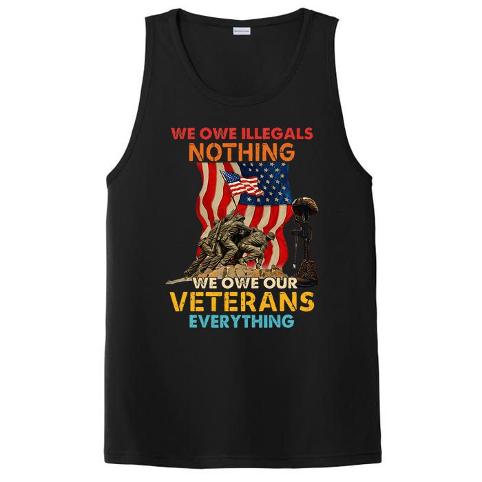 We Owe Illegals Nothing We Owe Our Veterans Everything PosiCharge Competitor Tank