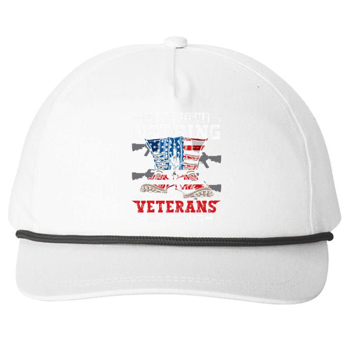 We Owe Illegals Nothing We Owe Our Veterans Everything Snapback Five-Panel Rope Hat