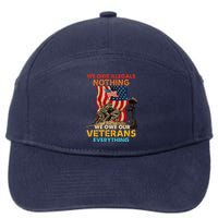 We Owe Illegals Nothing We Owe Our Veterans Everything 7-Panel Snapback Hat