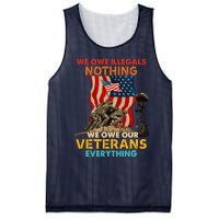 We Owe Illegals Nothing We Owe Our Veterans Everything Mesh Reversible Basketball Jersey Tank