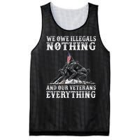 We Owe Illegals Nothing And Our Veterans Everything Mesh Reversible Basketball Jersey Tank