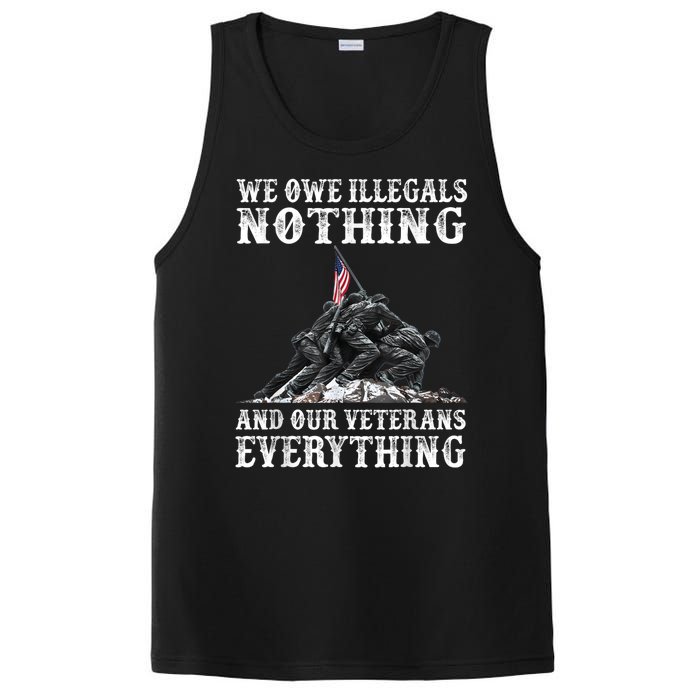 We Owe Illegals Nothing And Our Veterans Everything PosiCharge Competitor Tank