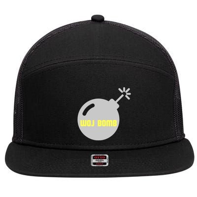 Woj Bomb 7 Panel Mesh Trucker Snapback Hat