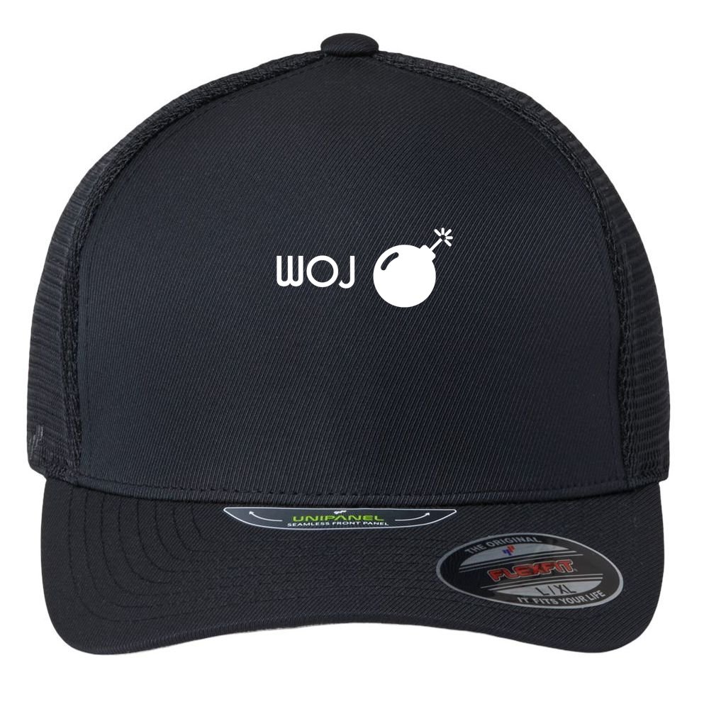 Woj Bomb Incoming Flexfit Unipanel Trucker Cap